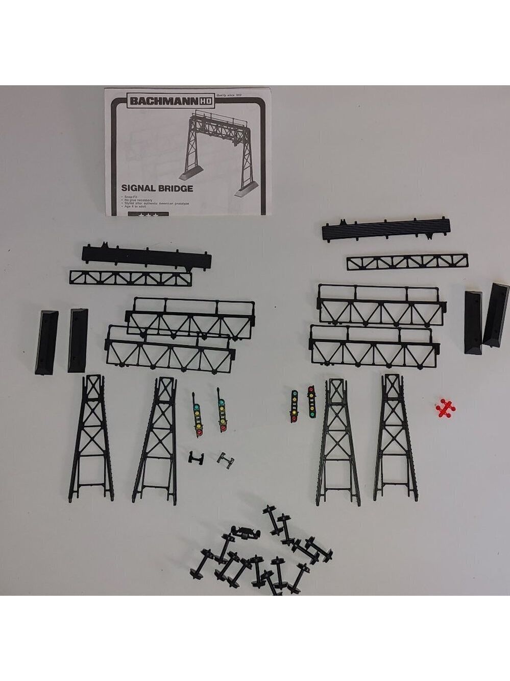 Two Bachmann Snap Fit HO Scale Signal Bridges